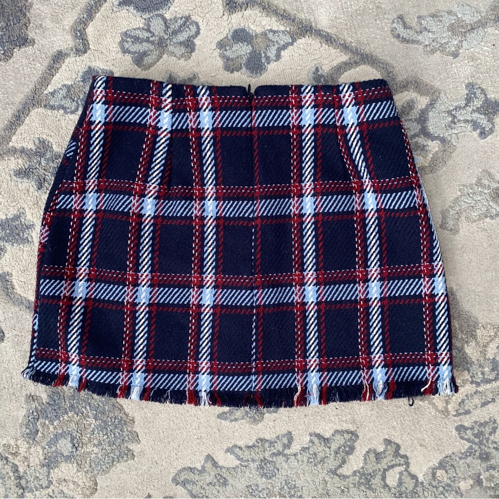 Forever 21 blue plaid skirt small preppy - Picture 4 of 8